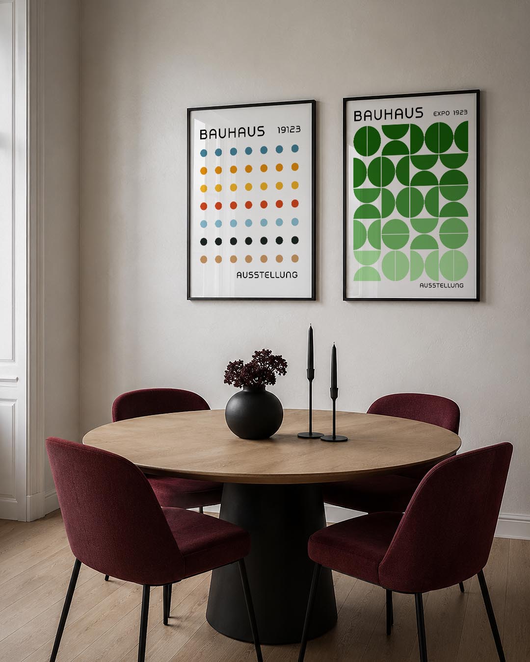 Kleurige cirkelritmes Posterset