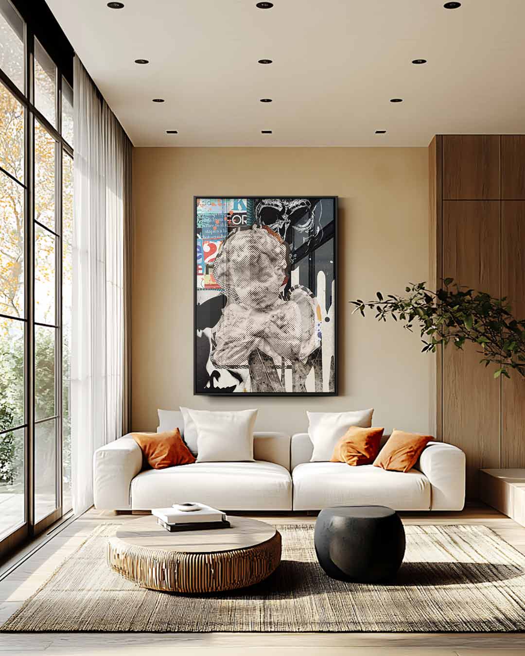Modern Collage met Antieke Invloeden Kunstwerk-canvas-dibond-plexiglas-wanddecoratie-WallArtistic