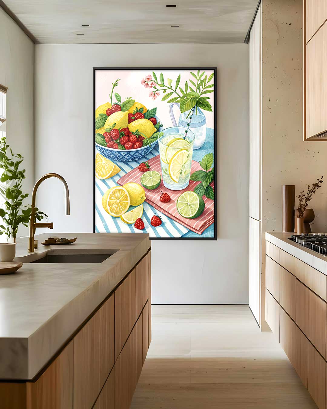 Verfrissend Zomers Fruit Schilderij Kunstwerk-canvas-dibond-plexiglas-wanddecoratie-WallArtistic