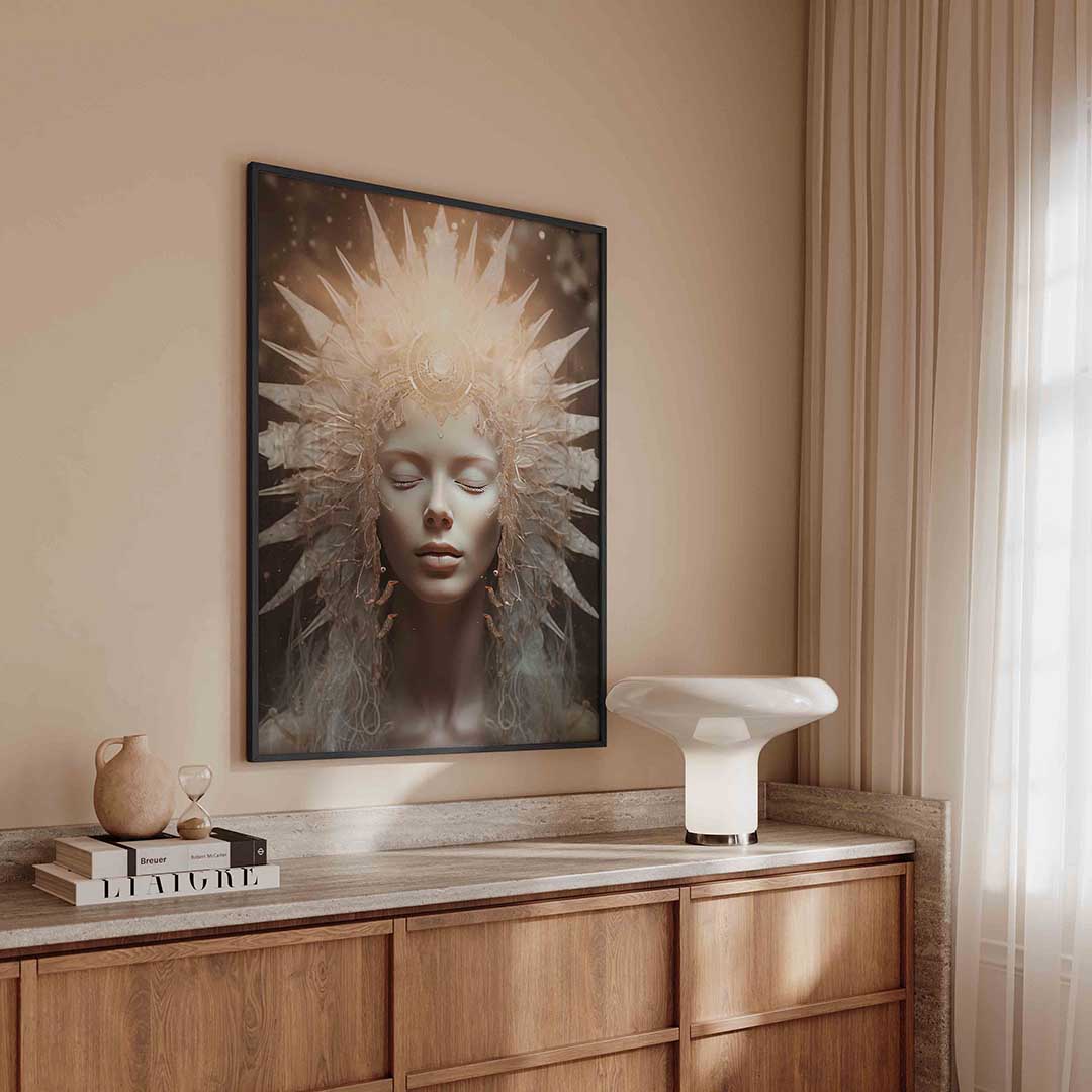Vrouw met kroon Poster