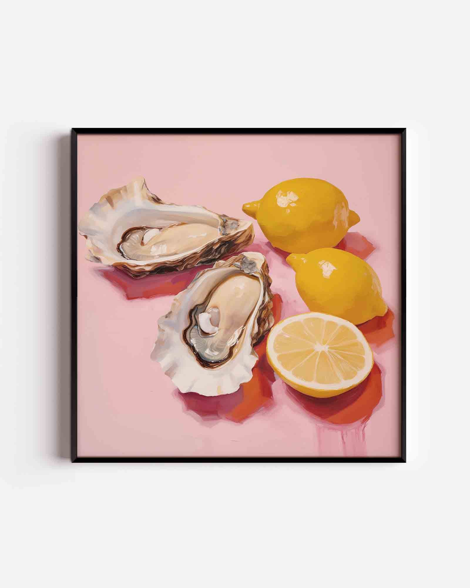 Oesters en citroenen Poster