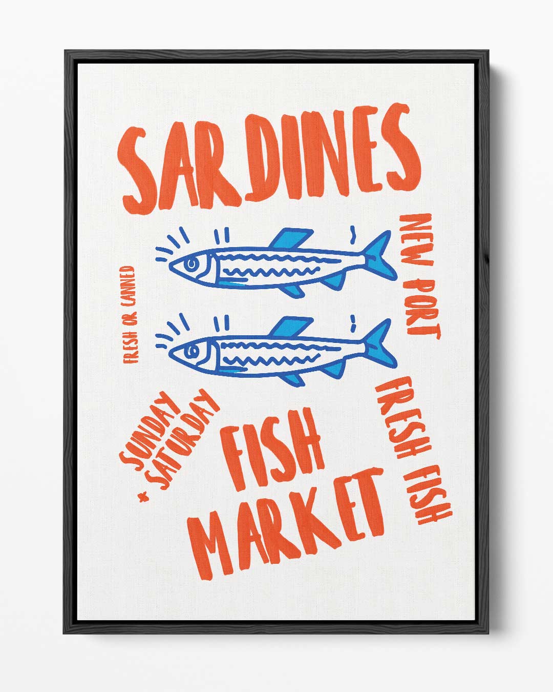 Retro Sardiens Vismarkt Poster