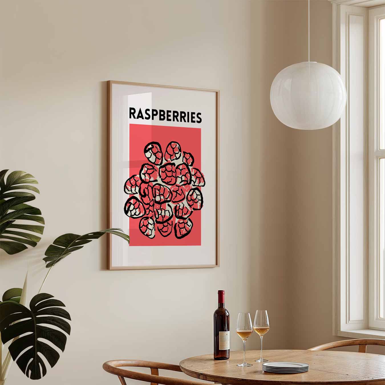 Frisse Frambozen Illustratieposter