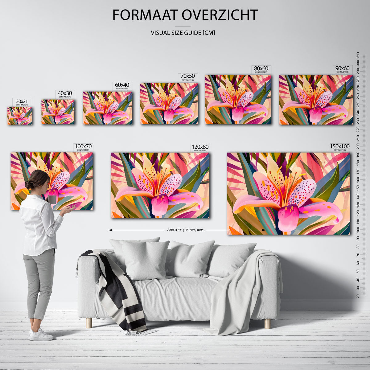Bloem en bladeren Poster