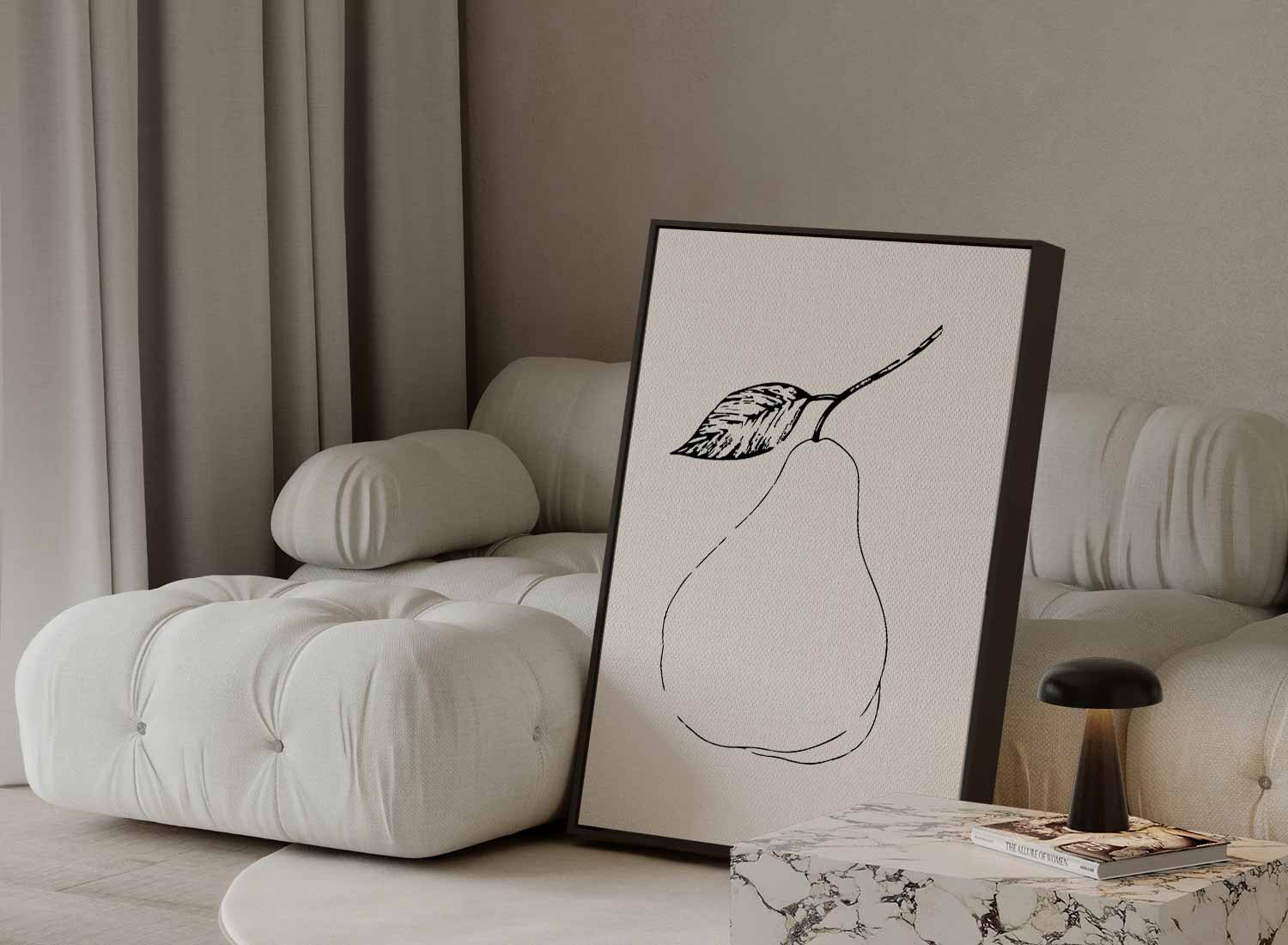 Minimalistische Peer Illustratie Kunstwerk-canvas-dibond-plexiglas-wanddecoratie-WallArtistic