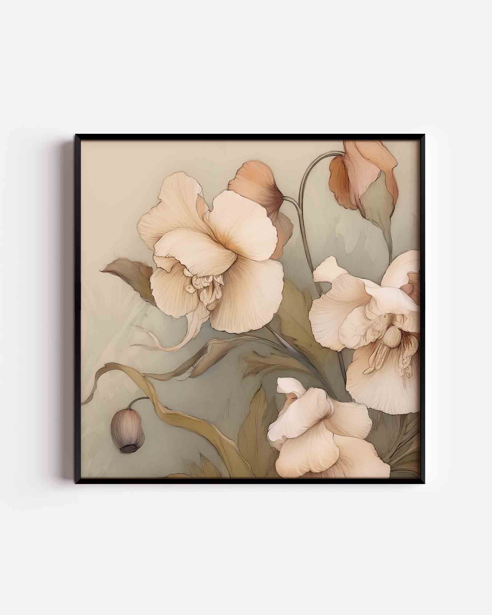 Bloemen in zachte tinten Poster