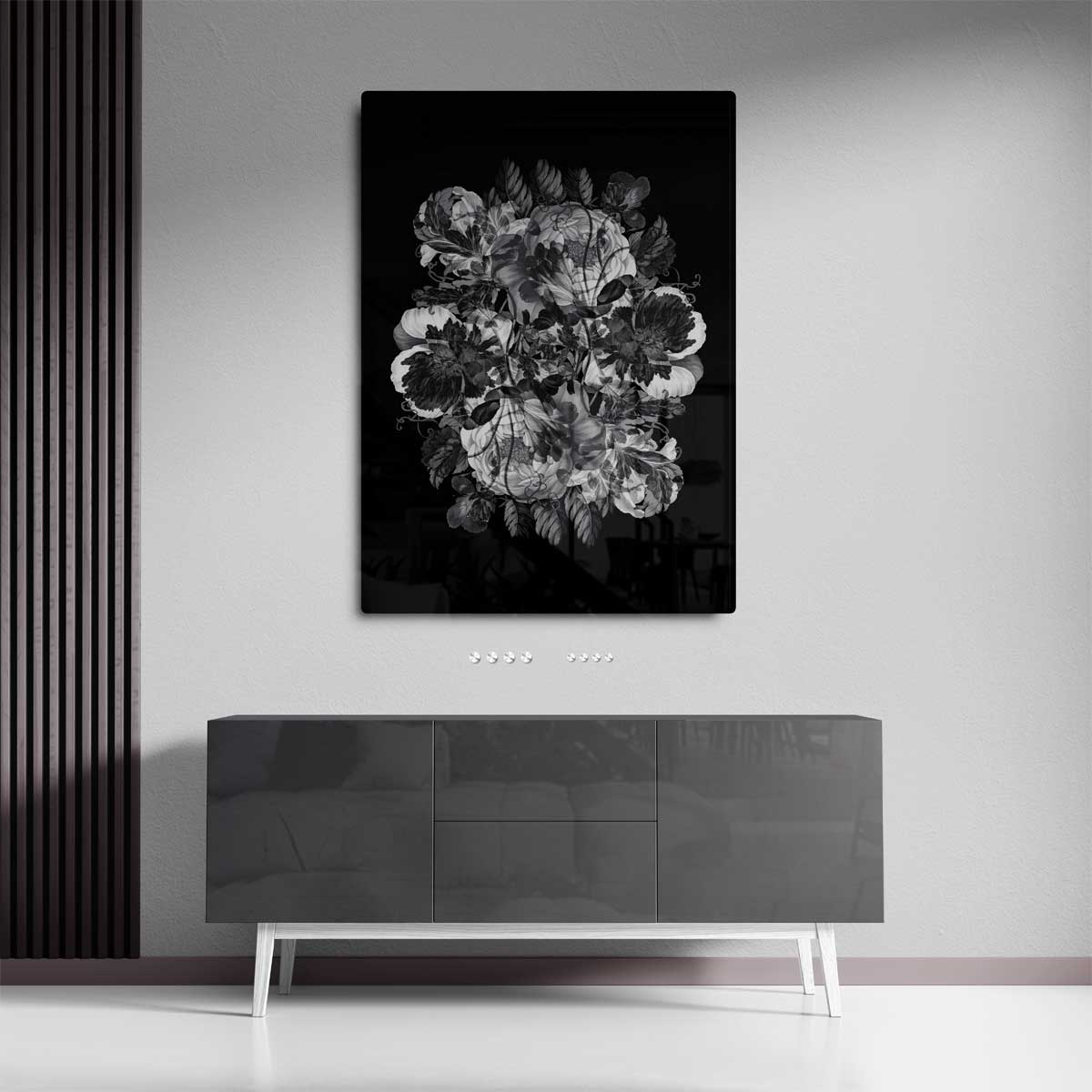 Mystieke Bloemenweelde Kunstwerk-canvas-dibond-plexiglas-wanddecoratie-WallArtistic