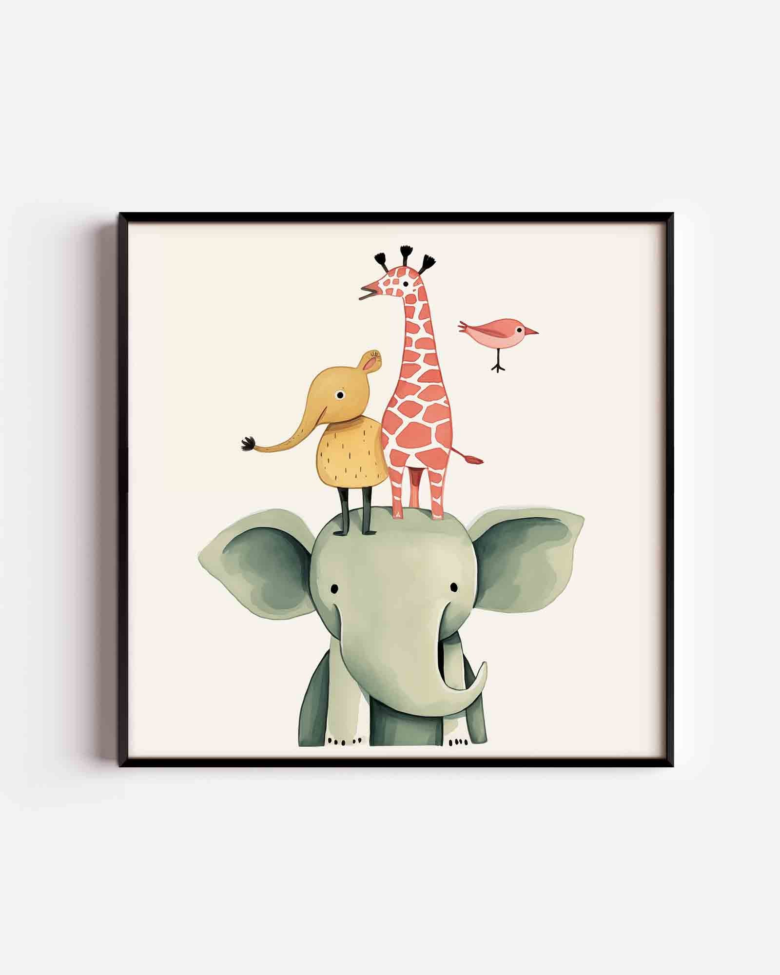 Dierenstapel Poster