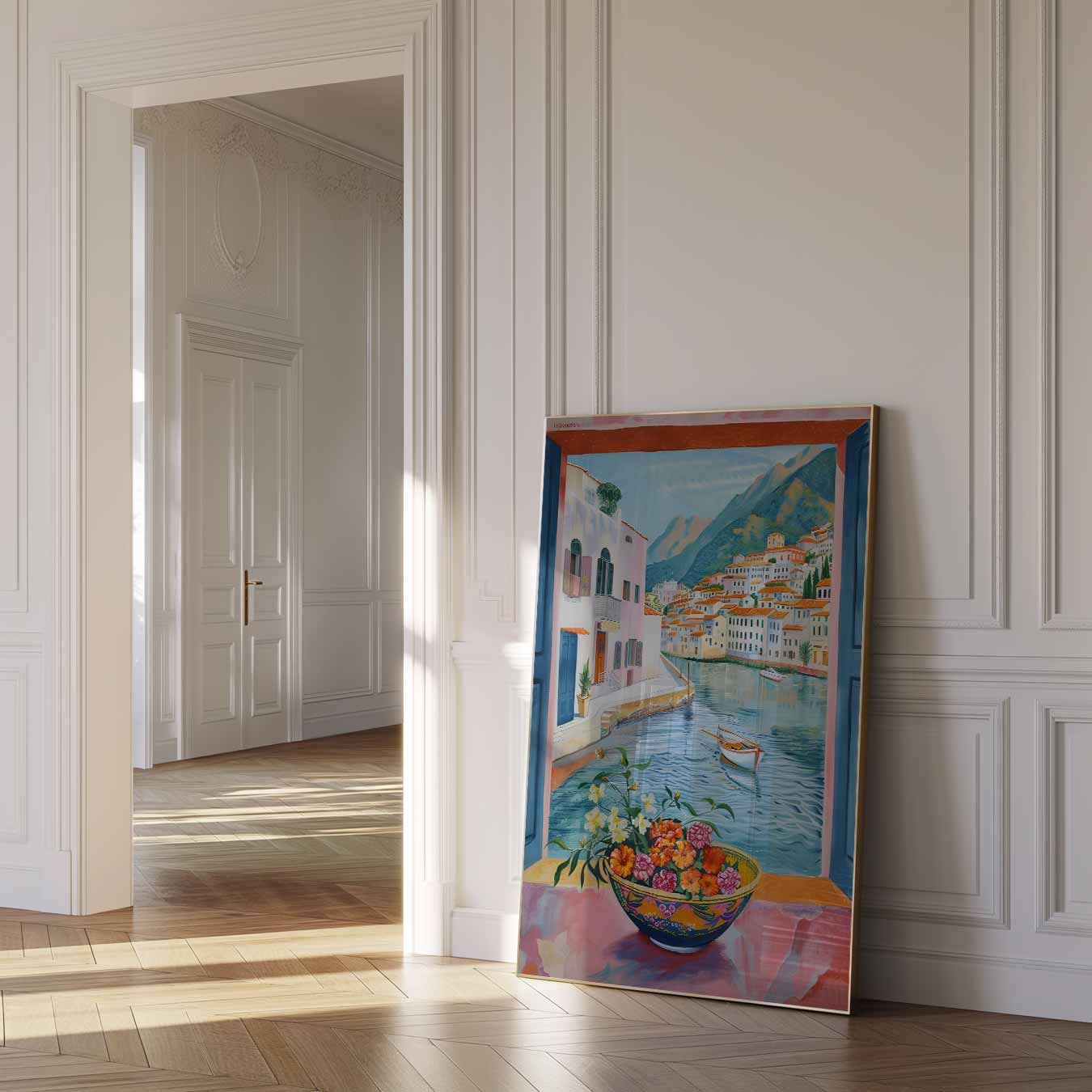 Venster naar de Middellandse Zee Poster