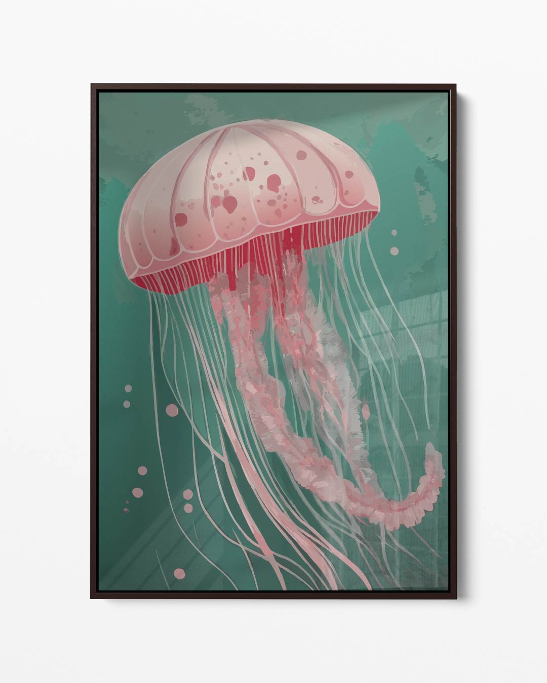 Dromerige Kwallenwereld Kunstwerk-canvas-dibond-plexiglas-wanddecoratie-WallArtistic