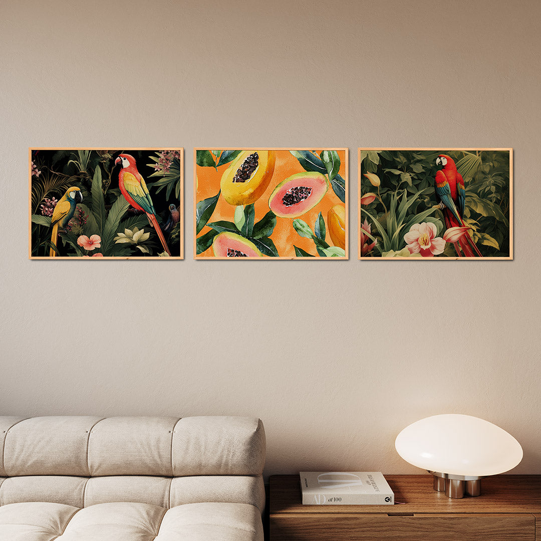 Tropische kleurexplosie Posterset