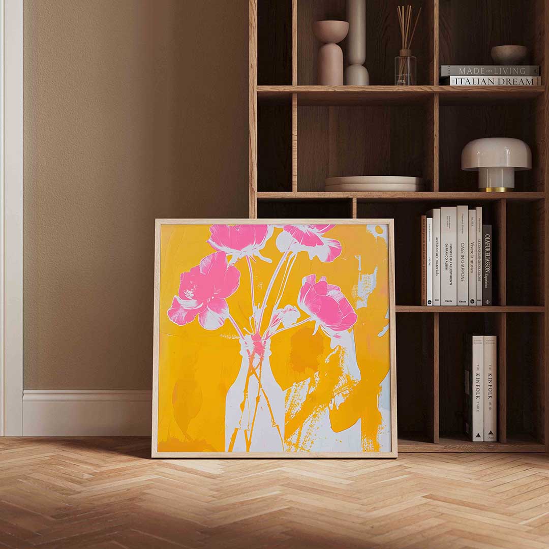 Bloemen in vaas Poster