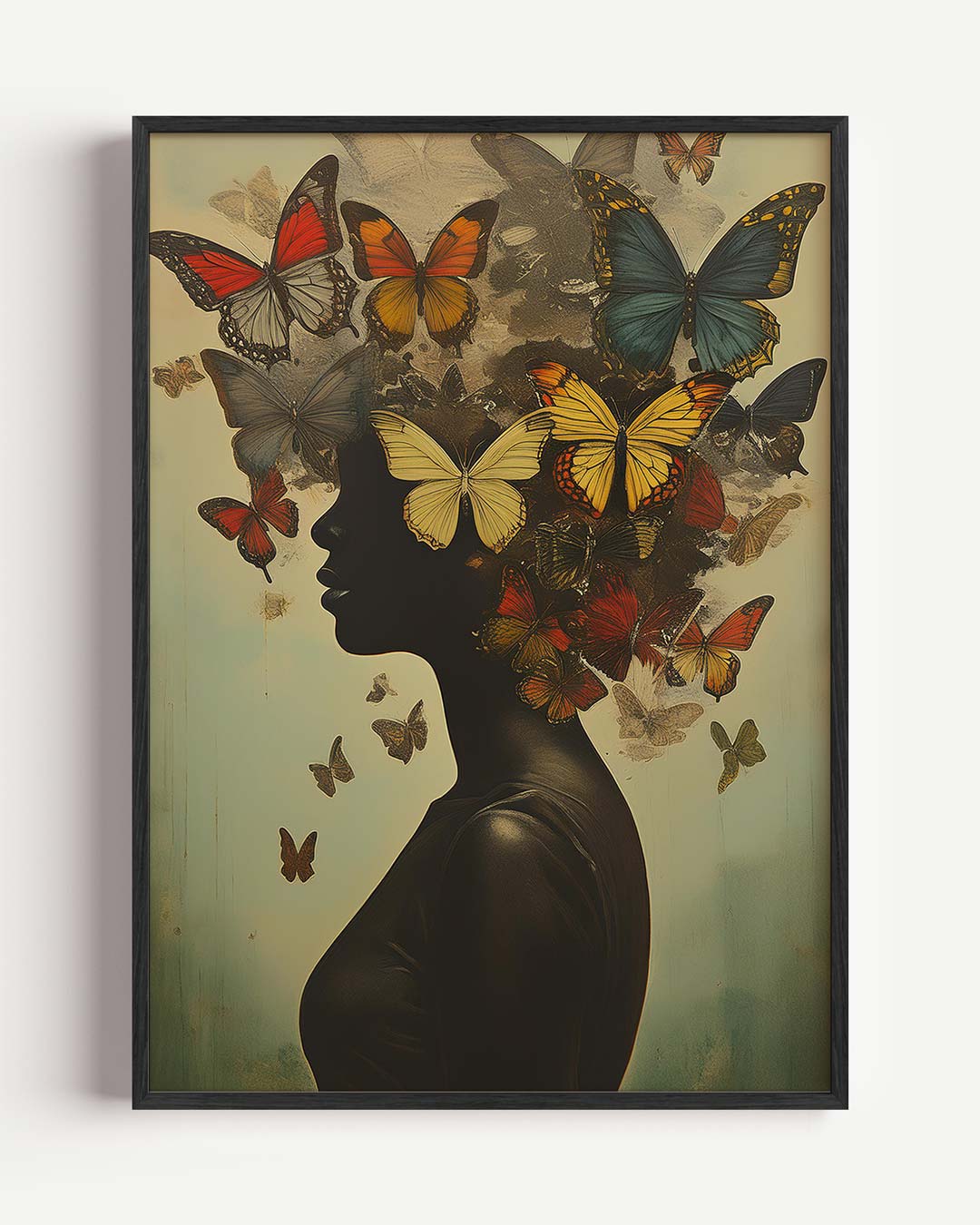Vlinder Silhouet Poster
