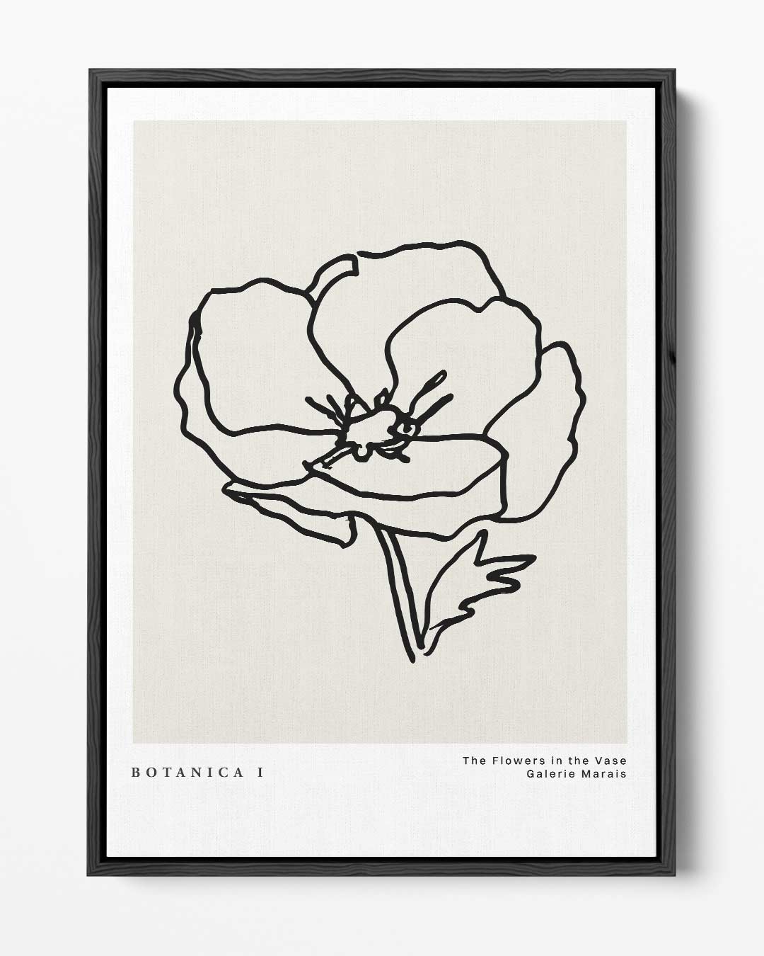 Botanica I Minimalistische Bloemenlijntekening Kunstwerk-canvas-dibond-plexiglas-wanddecoratie-WallArtistic