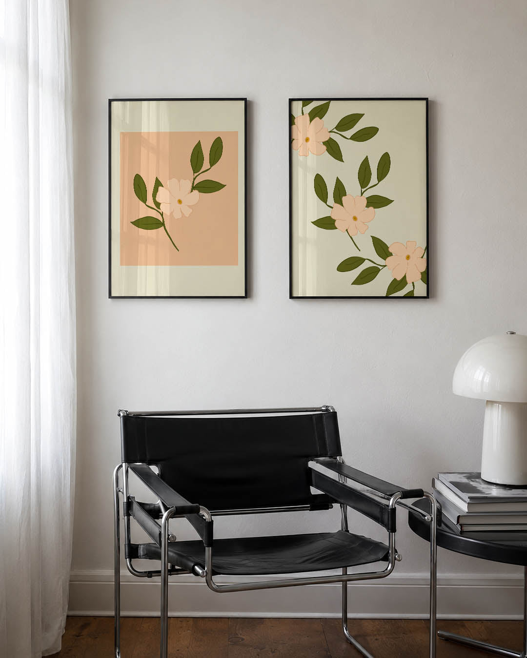 Bloem en bladeren Posterset
