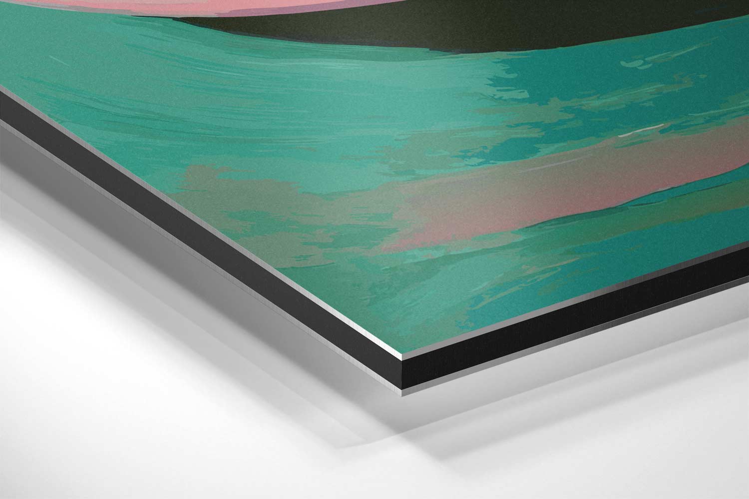 Koffie in een Roze Kopje Kunstwerk-canvas-dibond-plexiglas-wanddecoratie-WallArtistic