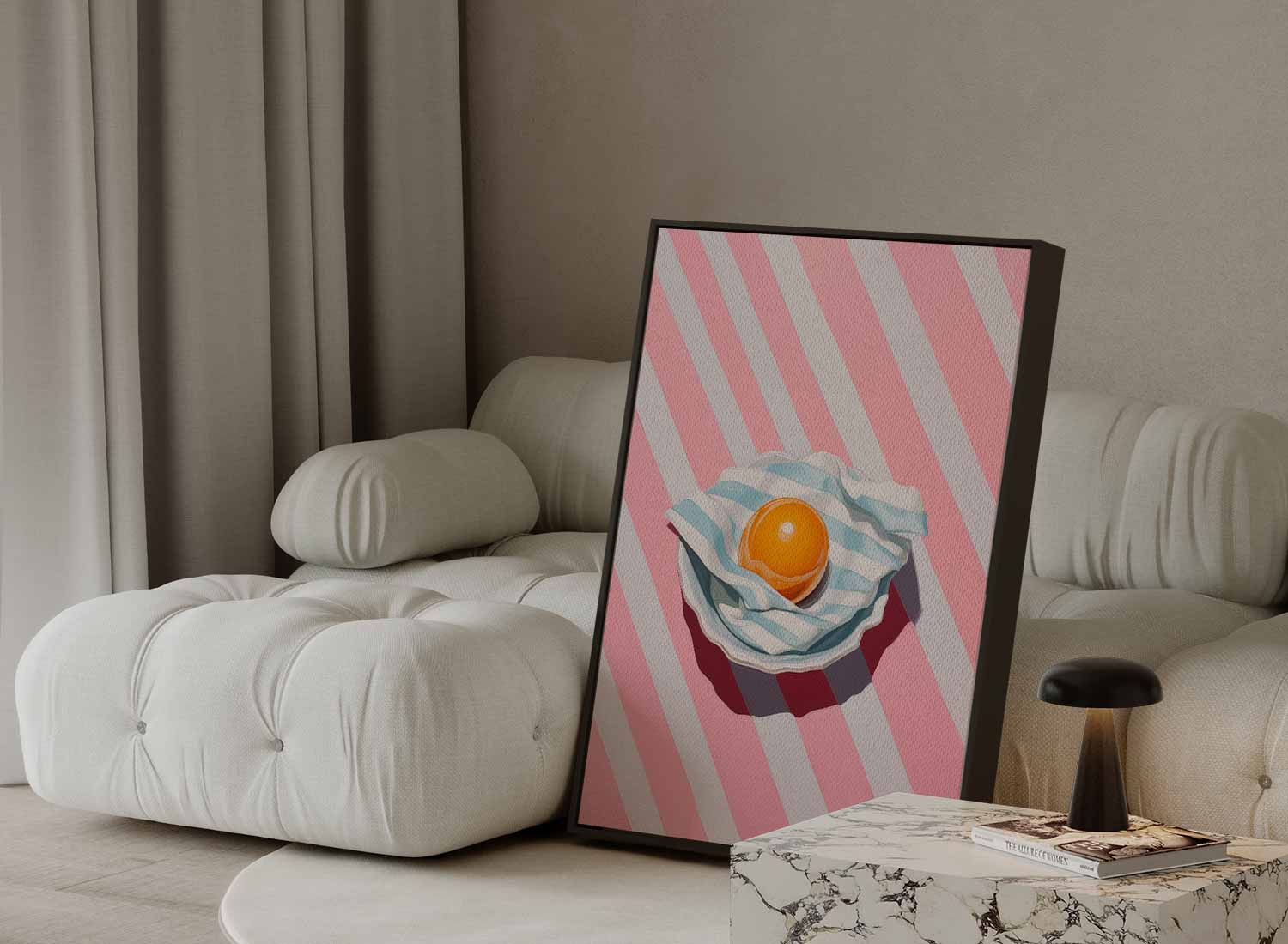 Zomerse Vrucht in Strepen Kunstwerk-canvas-dibond-plexiglas-wanddecoratie-WallArtistic