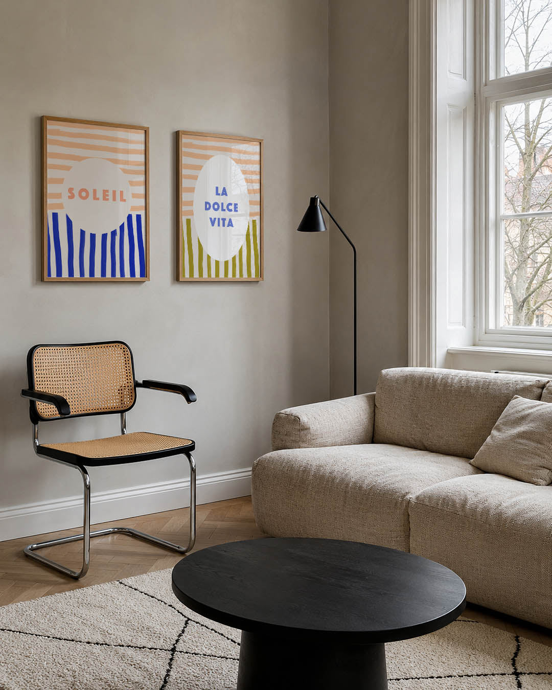 Zon en strepen Posterset