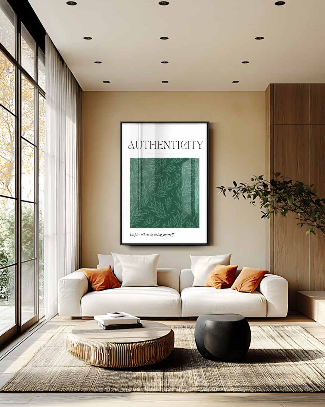 Authentieke Groen Bladkunst Kunstwerk-canvas-dibond-plexiglas-wanddecoratie-WallArtistic