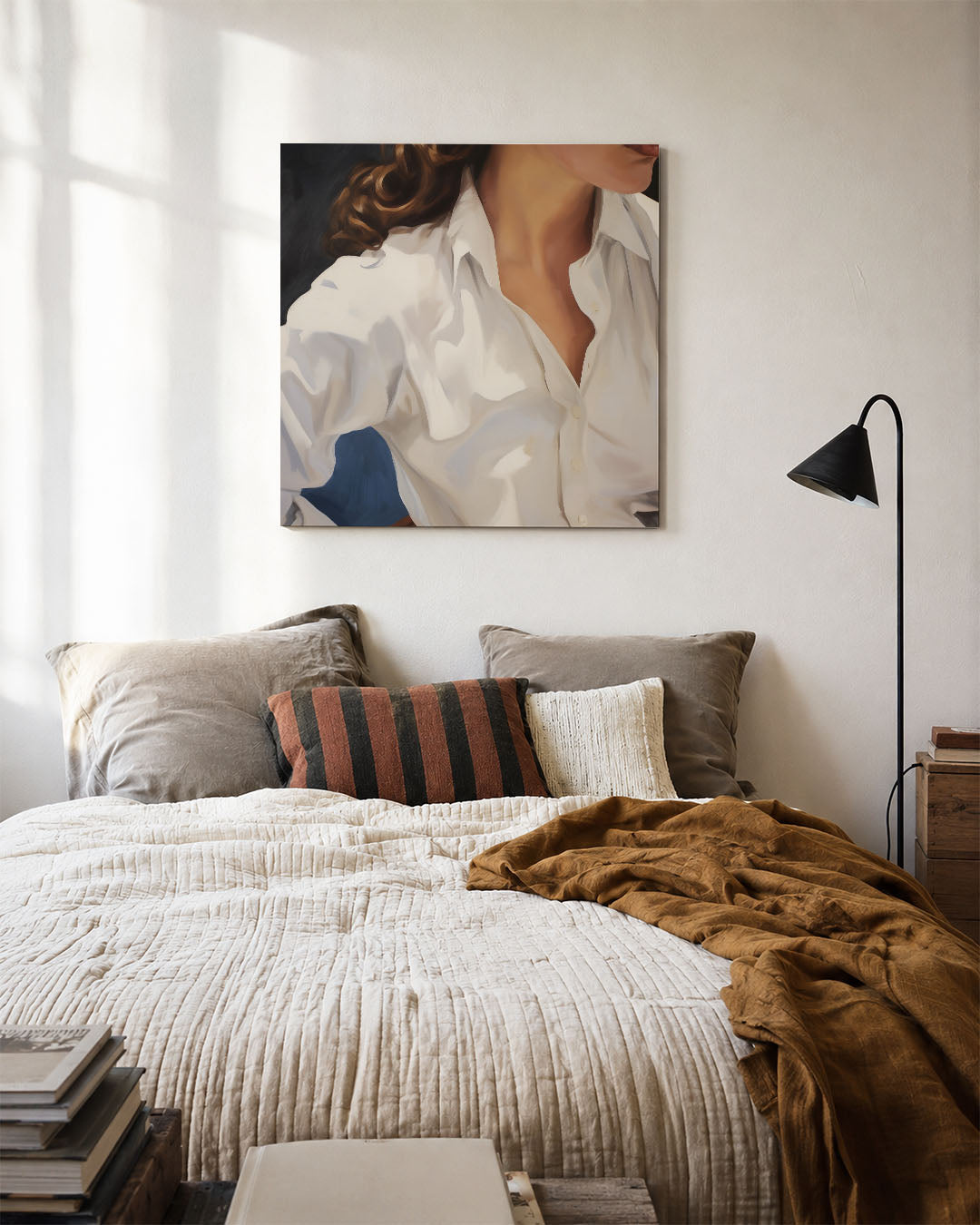 Elegante portretstudie Kunstwerk