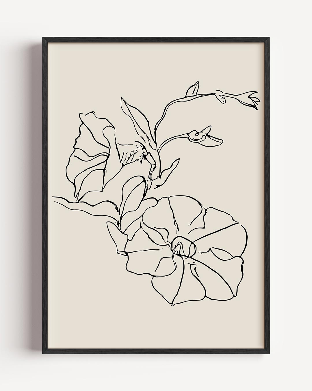 Minimalistische Bloemenillustratie Poster-WallArtistic