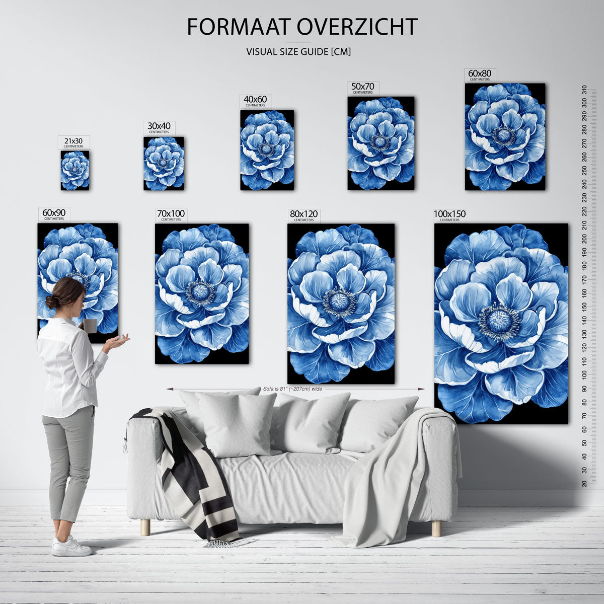 Blauwe bloem Poster