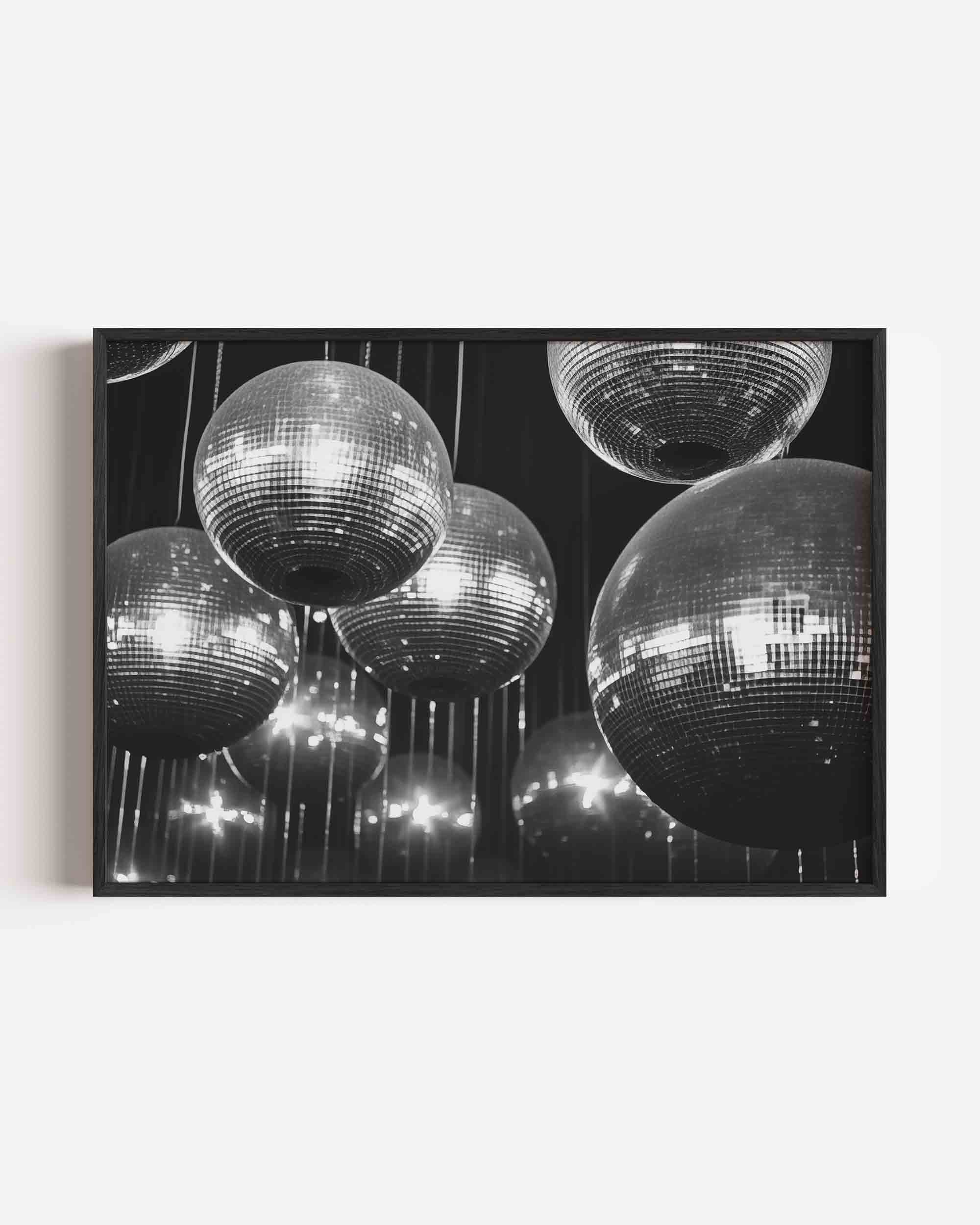 Glinsterende discoballen Poster