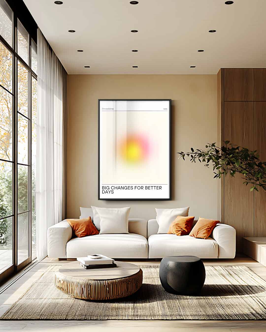 Grote Veranderingen voor Betere Dagen Kunstwerk-canvas-dibond-plexiglas-wanddecoratie-WallArtistic