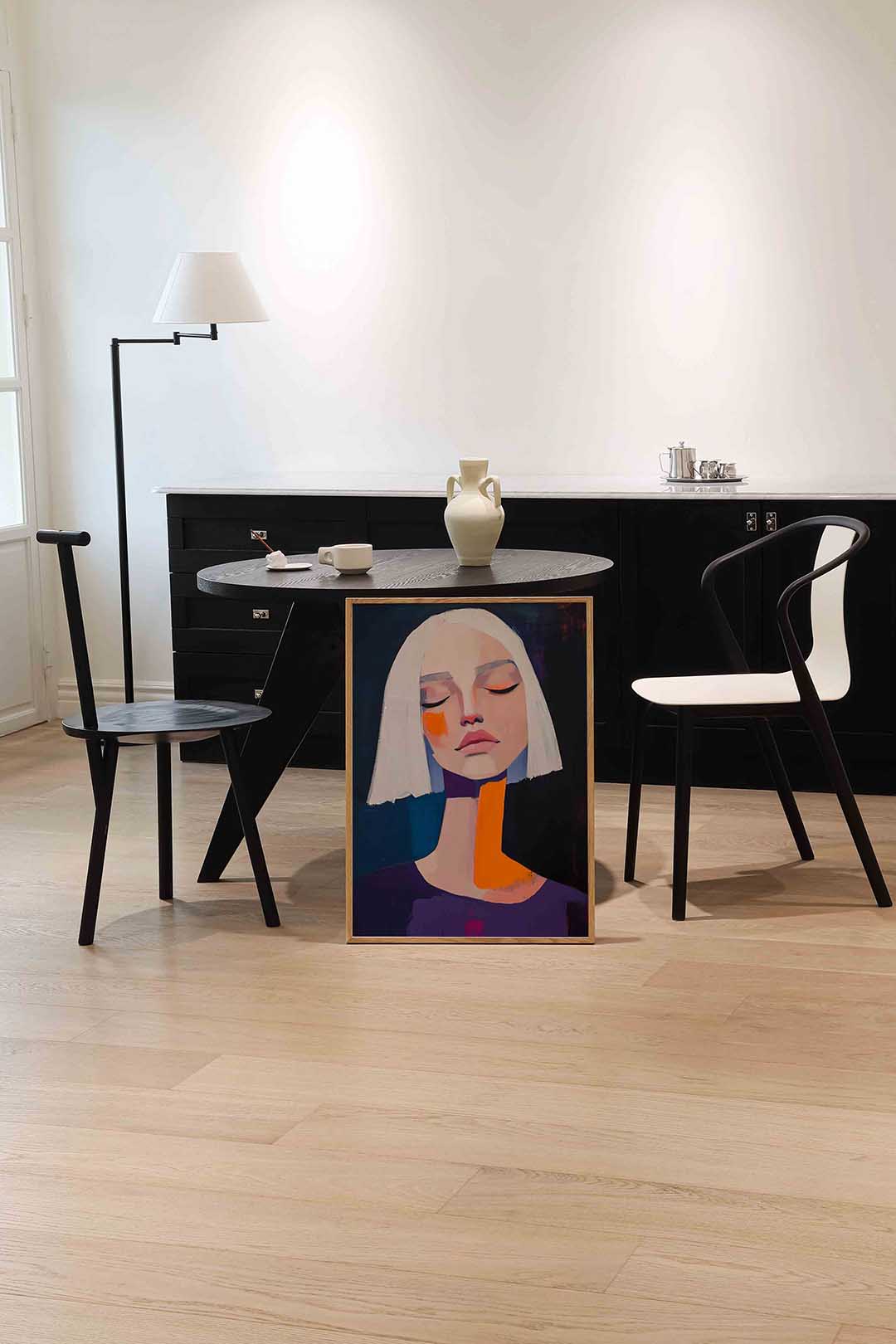 Vrouw met witte haren Poster