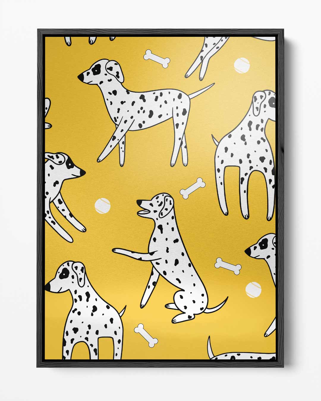 Vrolijke Dalmatierpatroon Kunstwerk-canvas-dibond-plexiglas-wanddecoratie-WallArtistic
