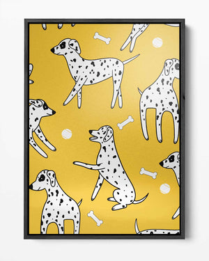 Vrolijke Dalmatierpatroon Kunstwerk-canvas-dibond-plexiglas-wanddecoratie-WallArtistic