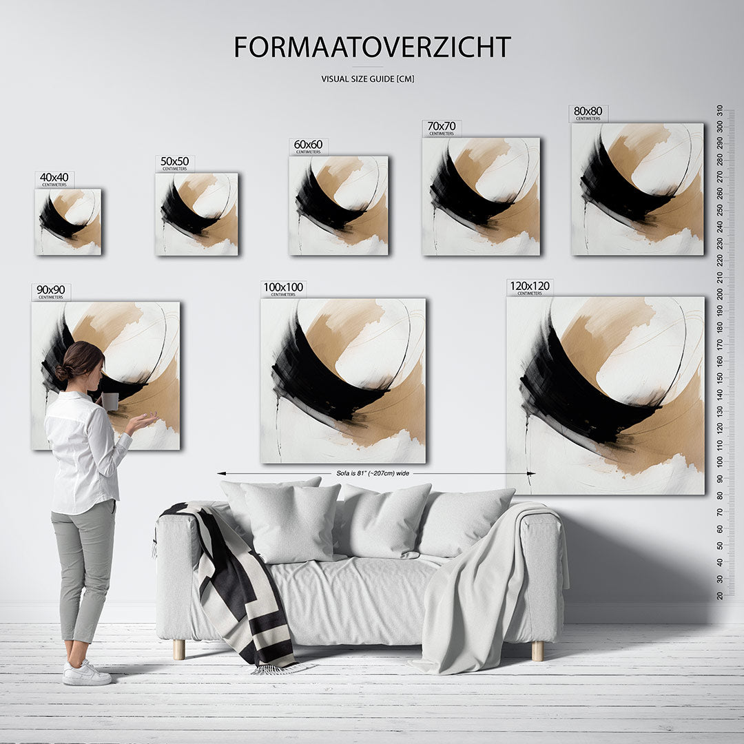 Dynamische kleurvlakken Kunstwerk