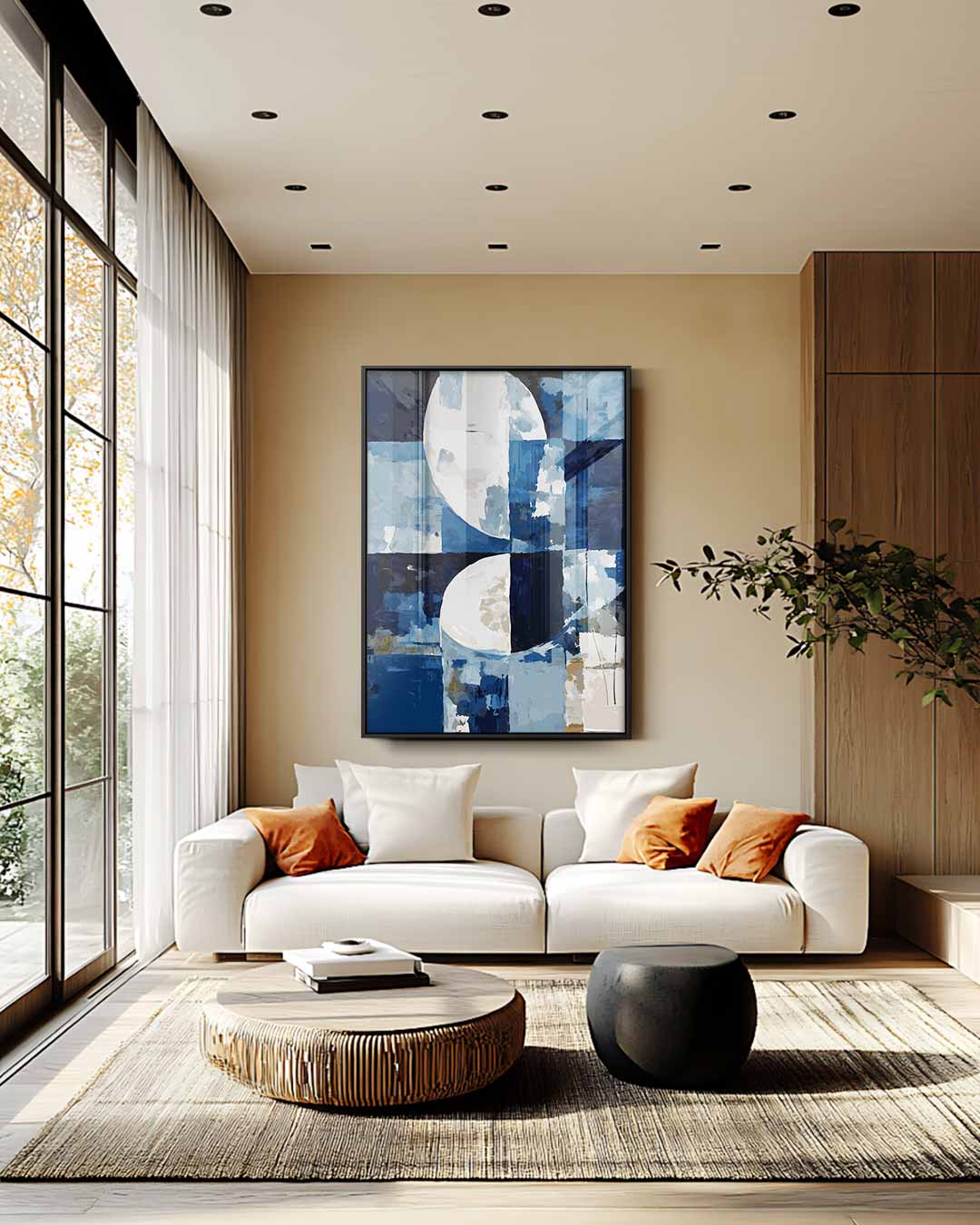 Nachtelijke Reflecties Kunstwerk-canvas-dibond-plexiglas-wanddecoratie-WallArtistic