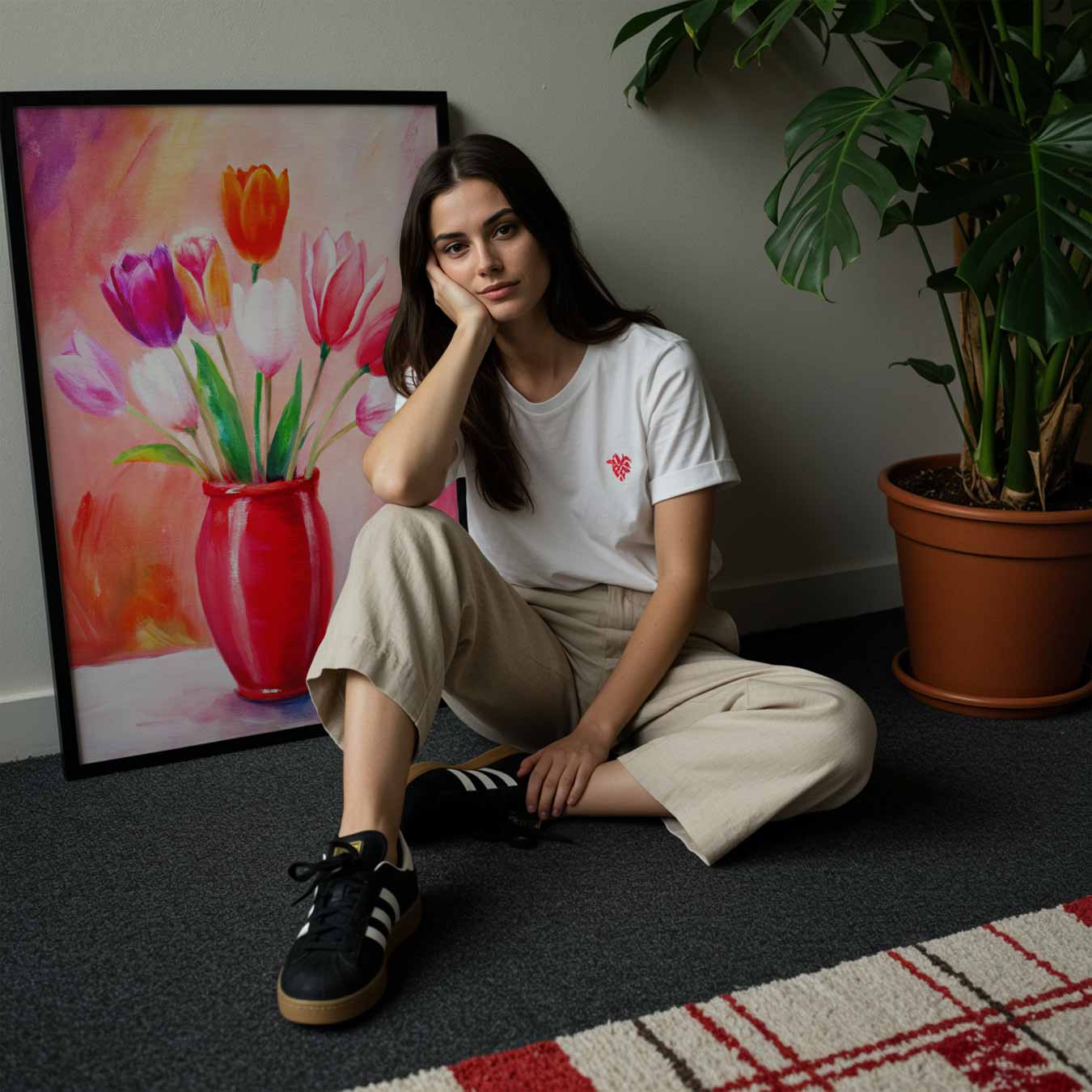 Vrolijke Tulpenvaas Poster