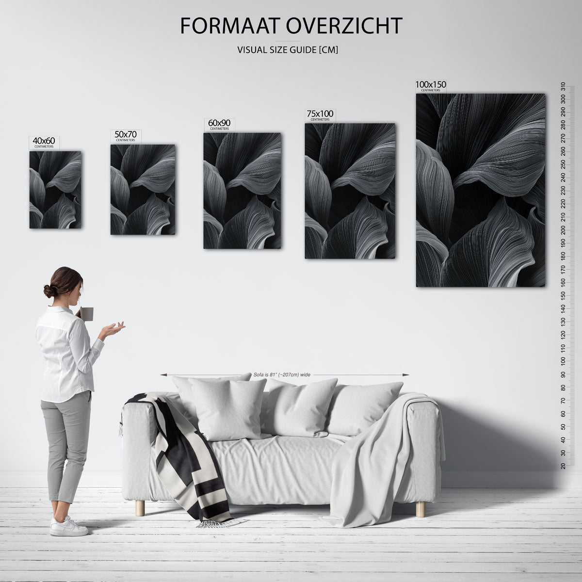 Organische lijnstructuren Kunstwerk