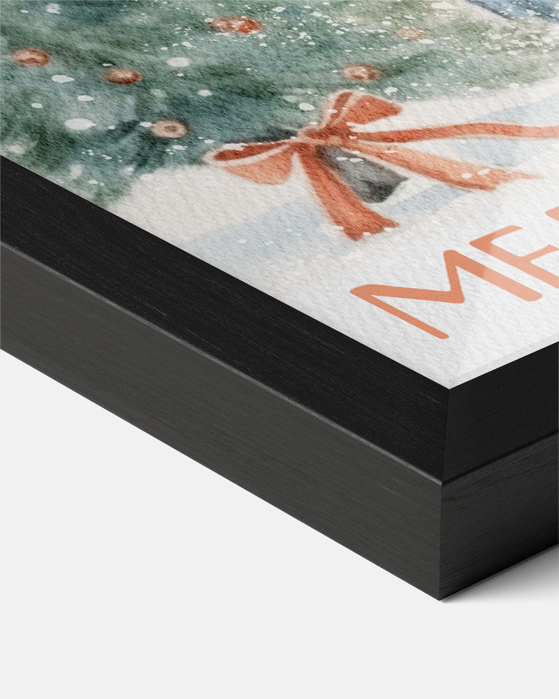 Warme Kersthuis Poster-WallArtistic