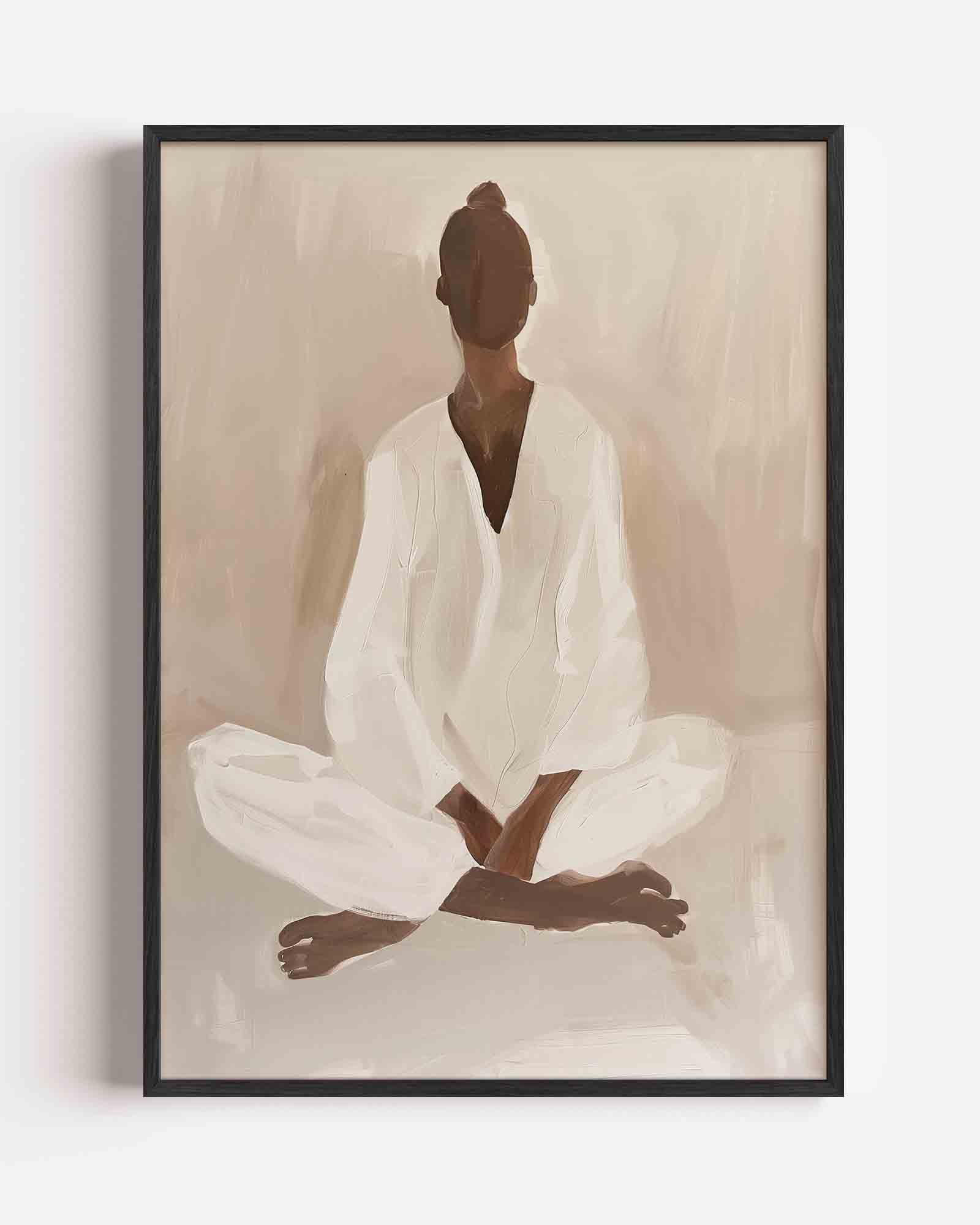 Zittende figuur Poster