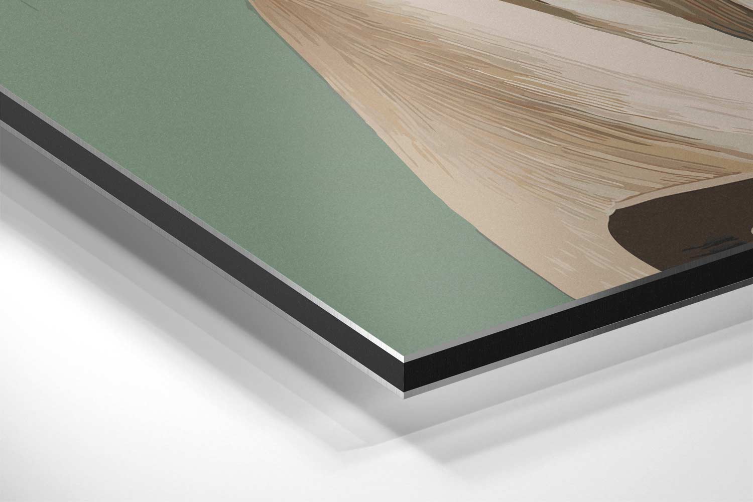 Vrouw met Vlecht Kunstwerk-canvas-dibond-plexiglas-wanddecoratie-WallArtistic