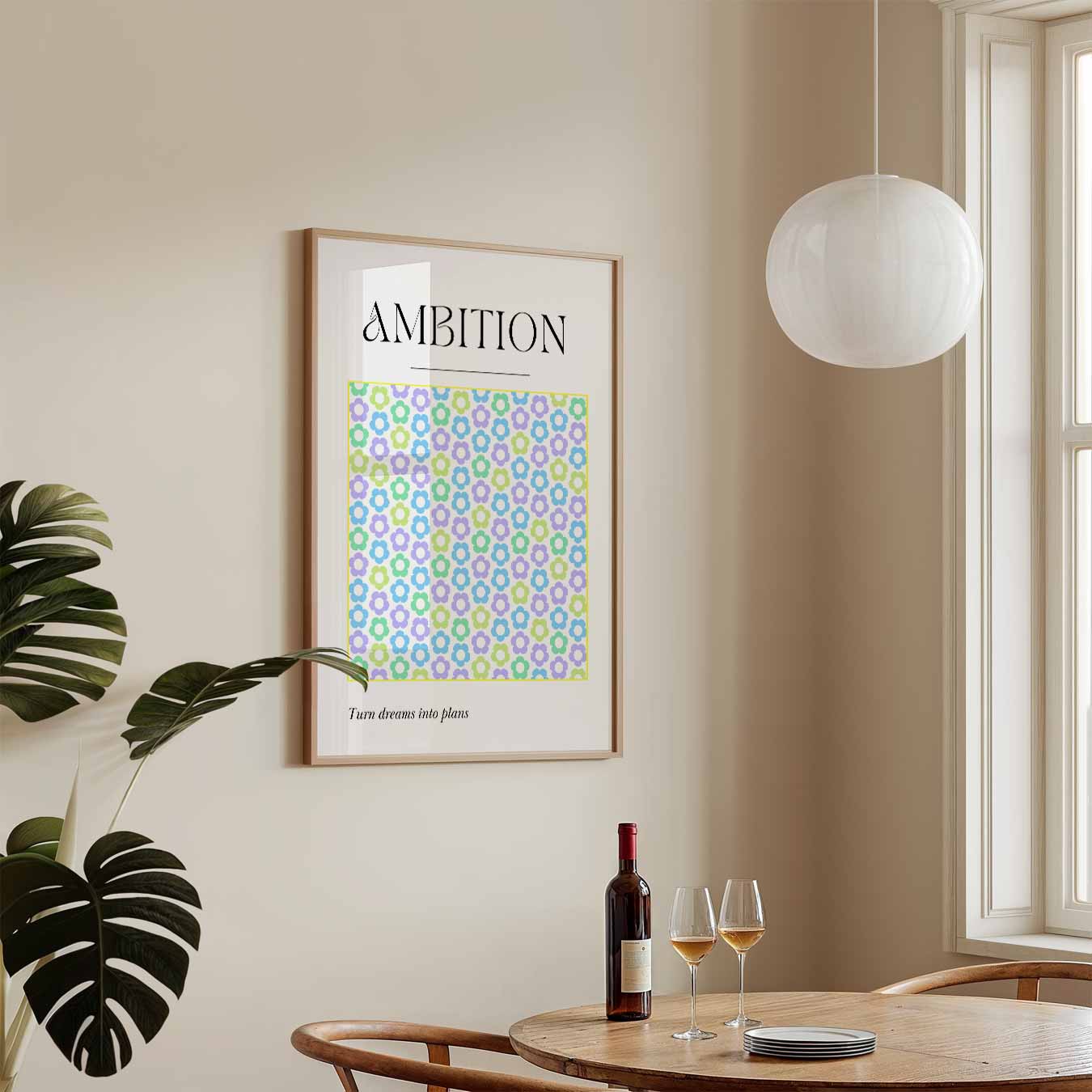 Inspirerende Bloemenambitie Poster