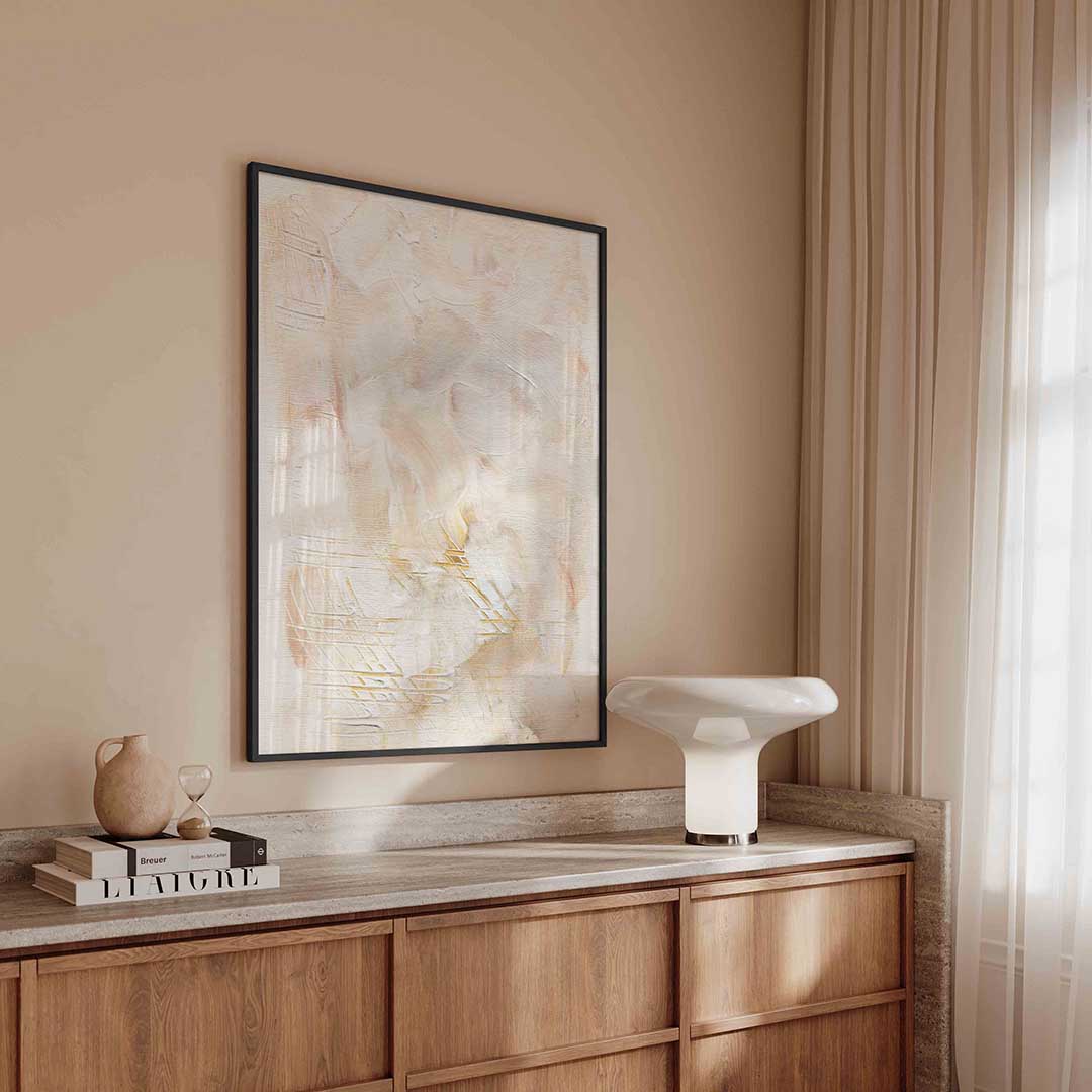Abstracte beige textuur Poster
