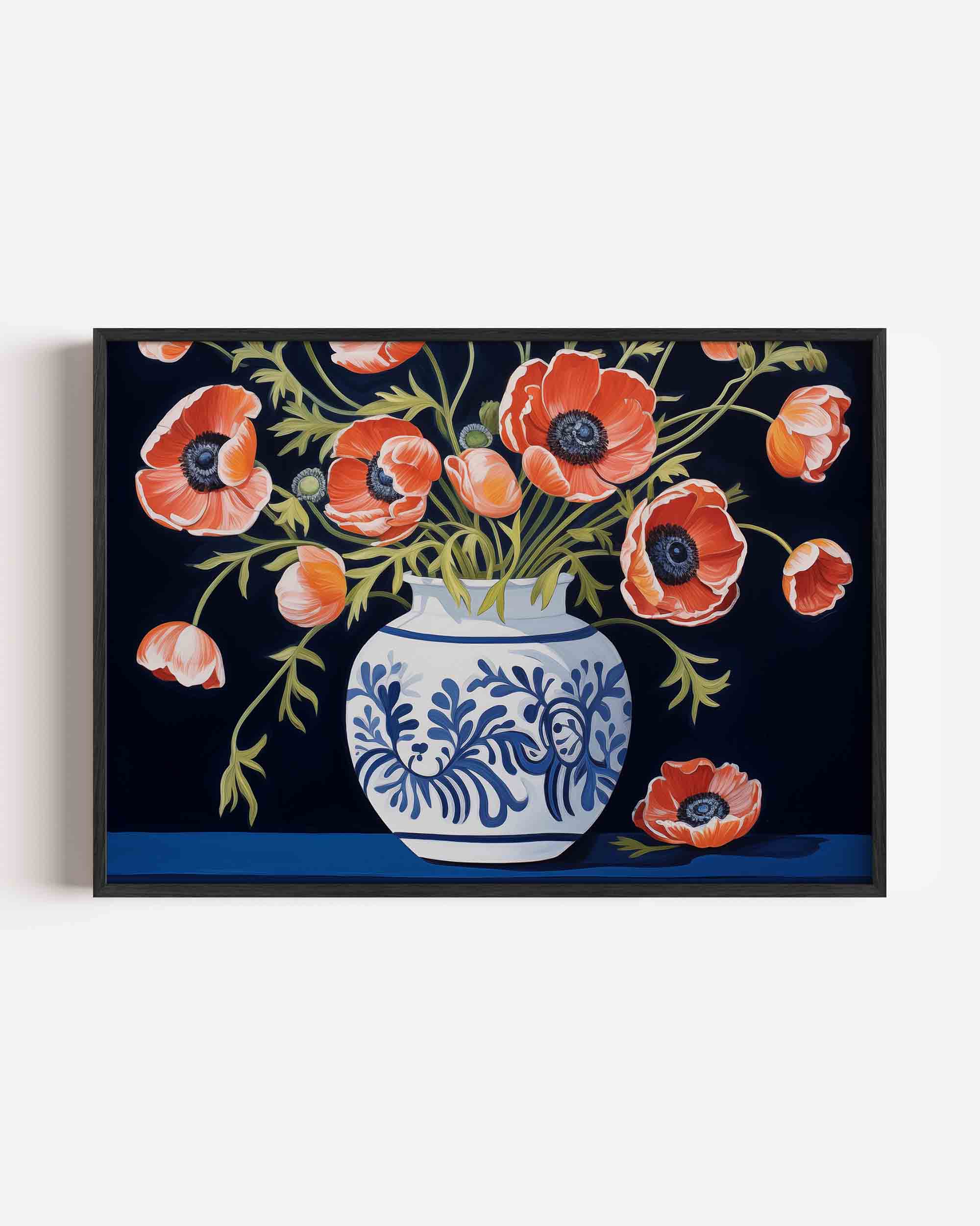Bloemen in vaas Poster