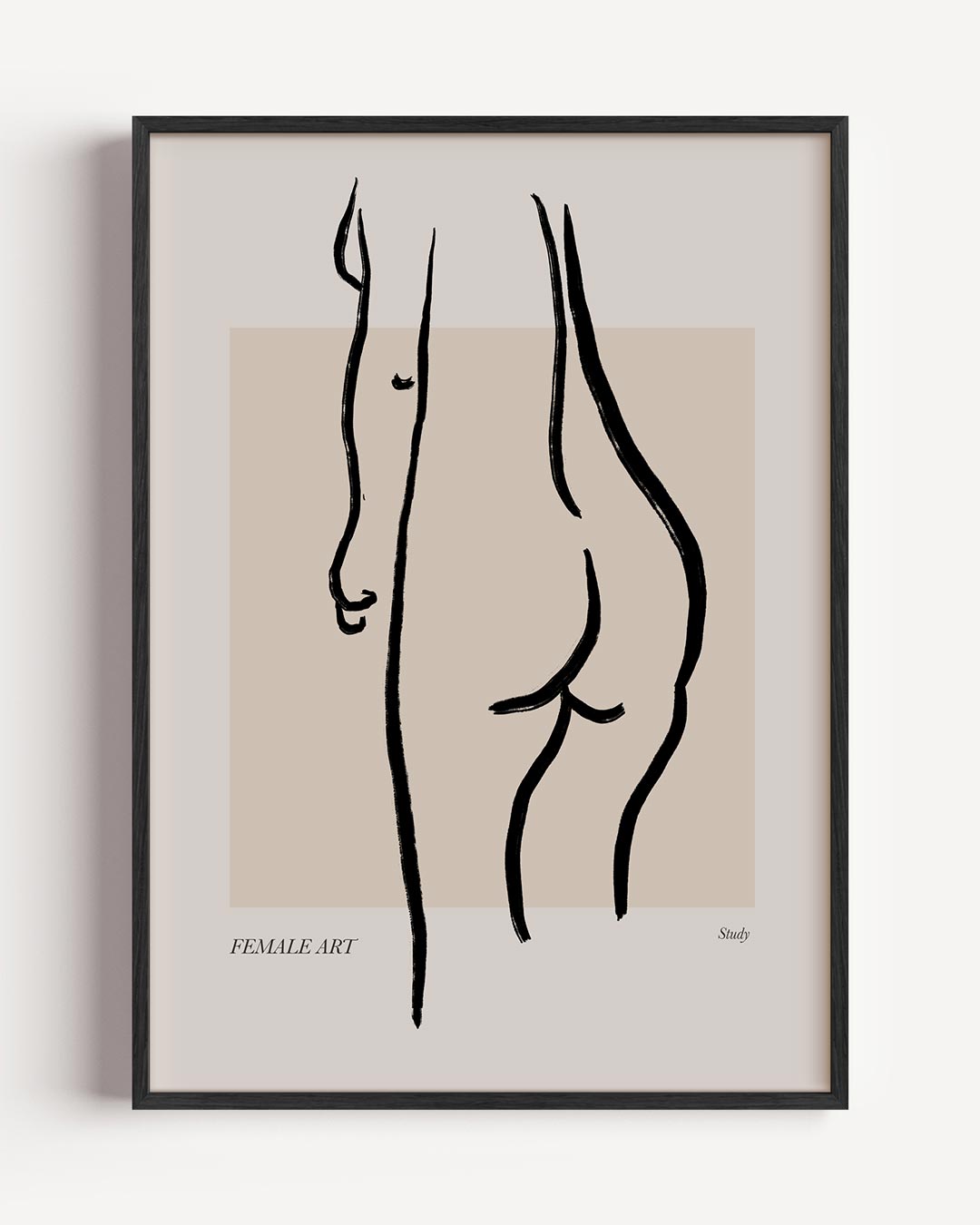 Elegante Lijntekening Vrouwelijke Vorm Poster-WallArtistic