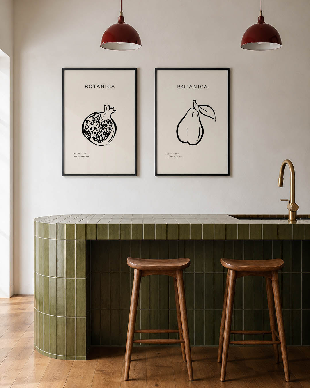Vrucht en lijnenspel Posterset