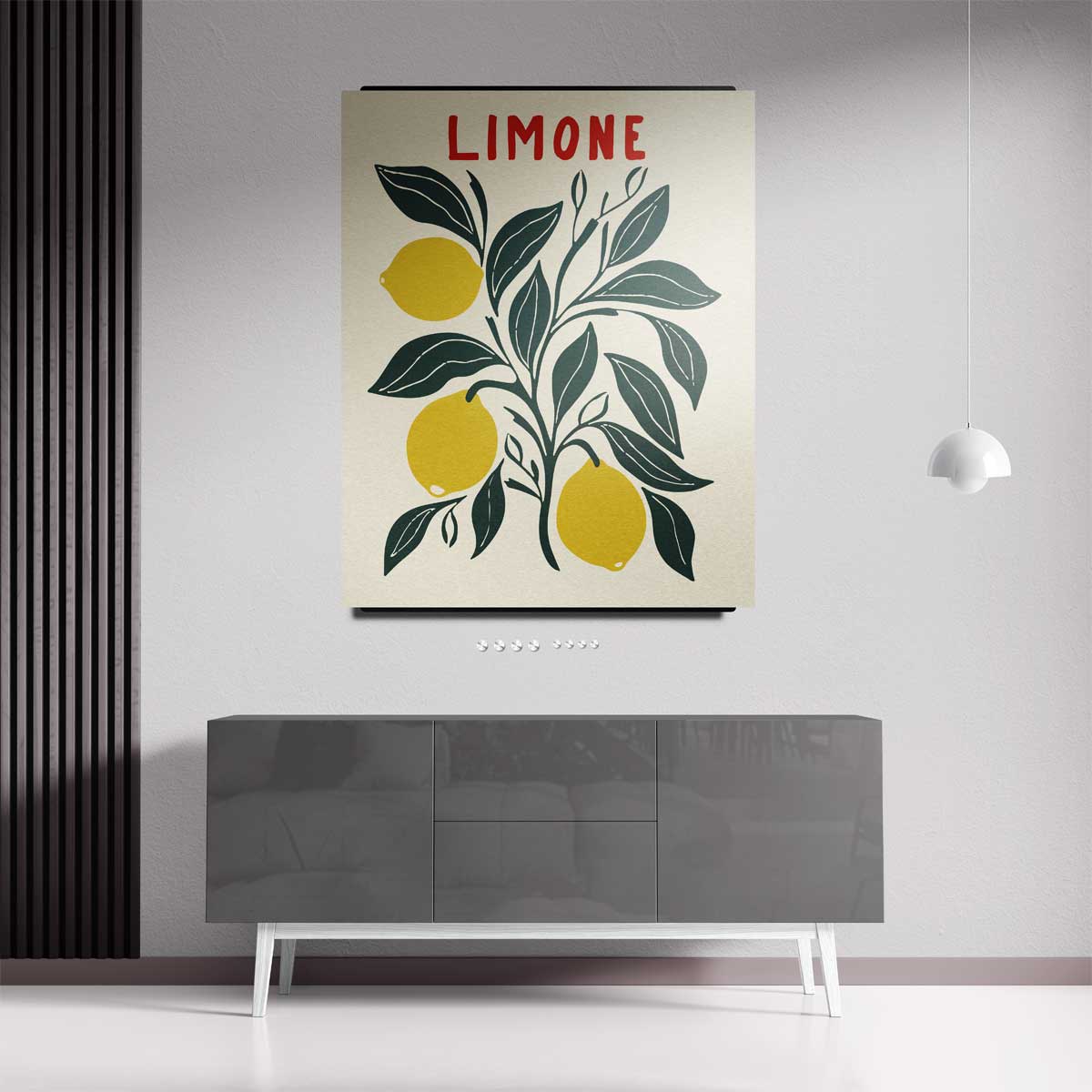 Limone Illustratie Kunstwerk-canvas-dibond-plexiglas-wanddecoratie-WallArtistic