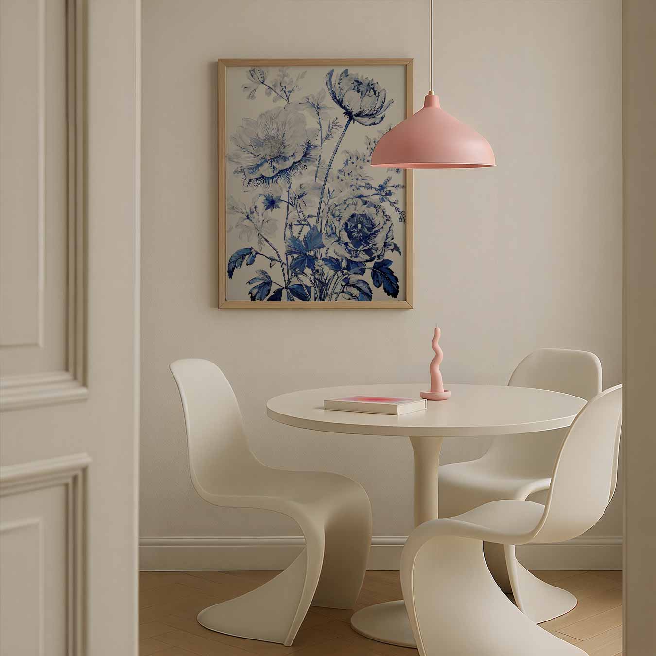 Bloemenpracht in Blauw Poster