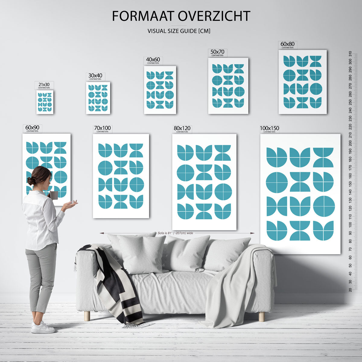 Vormritme en kleur Poster
