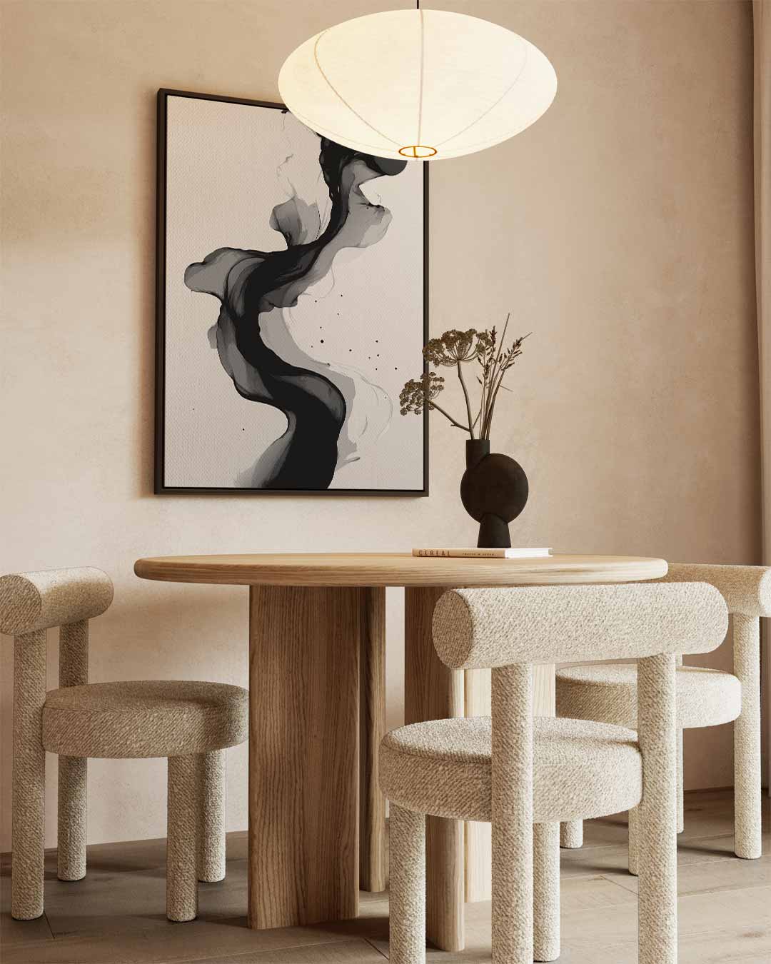 Vloeiende Donkere Golf Kunstwerk-canvas-dibond-plexiglas-wanddecoratie-WallArtistic
