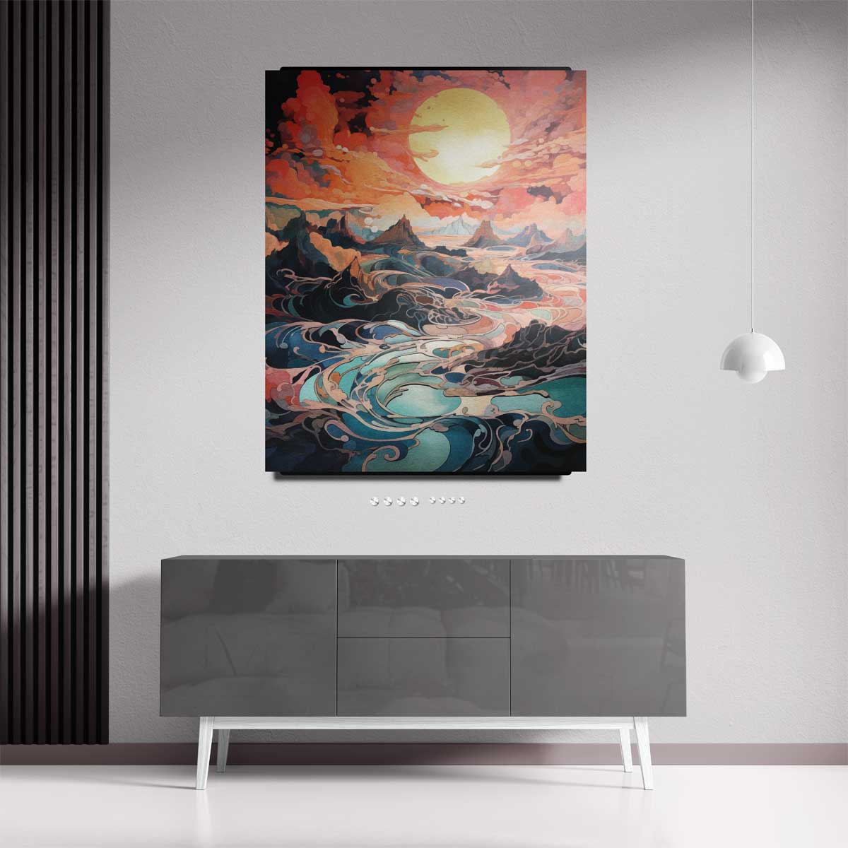Kleurrijke Hemellandschap Kunstwerk-canvas-dibond-plexiglas-wanddecoratie-WallArtistic