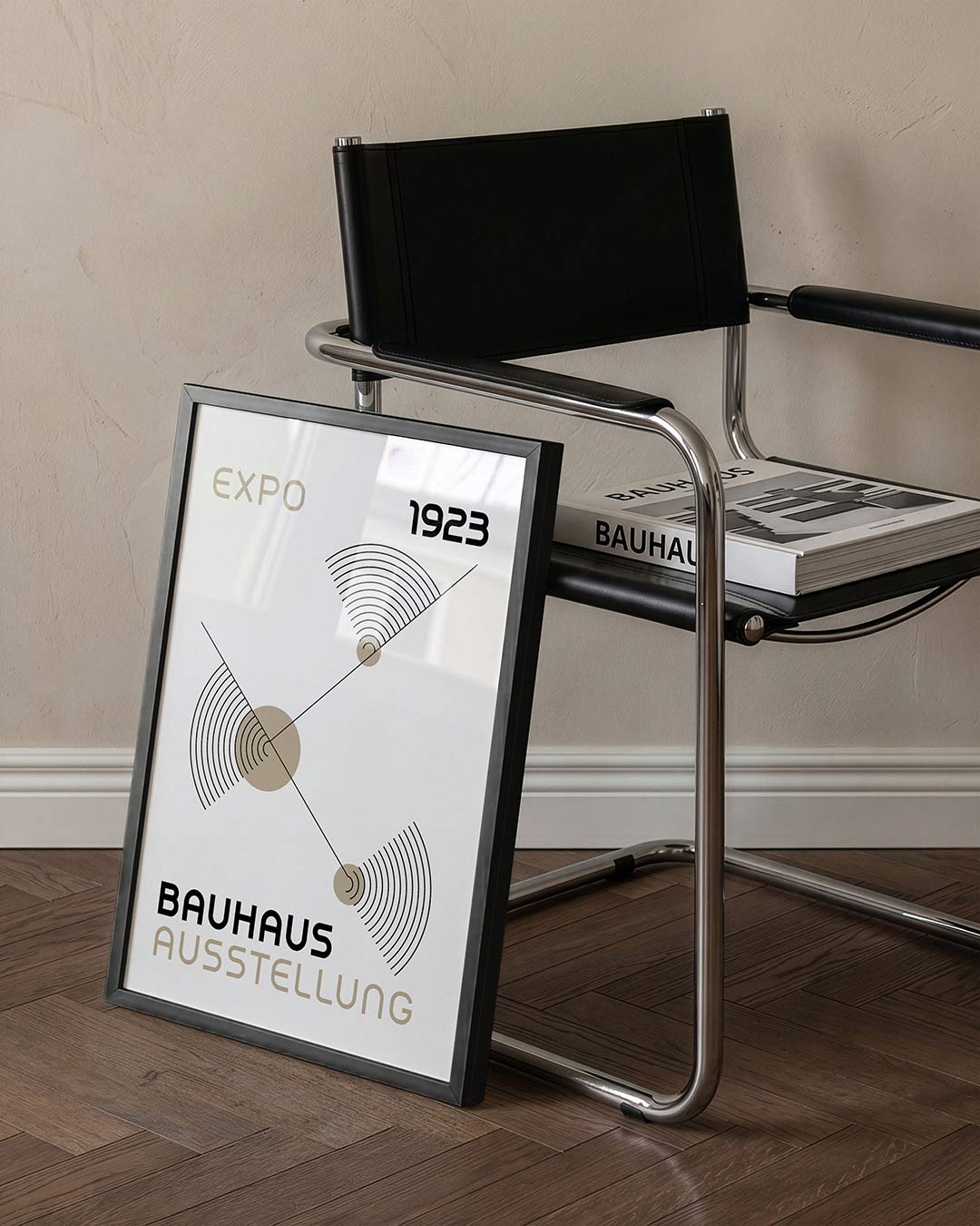 Lijnen en cirkelpatronen Poster