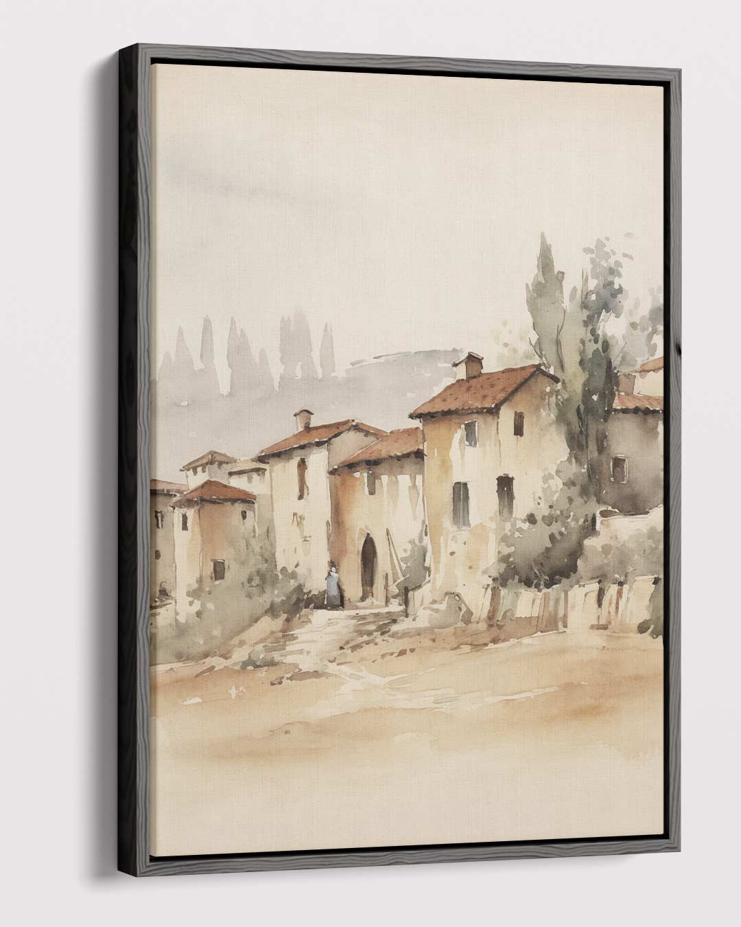 Dromerige Toscaanse Dorpstafereel Kunstwerk-canvas-dibond-plexiglas-wanddecoratie-WallArtistic